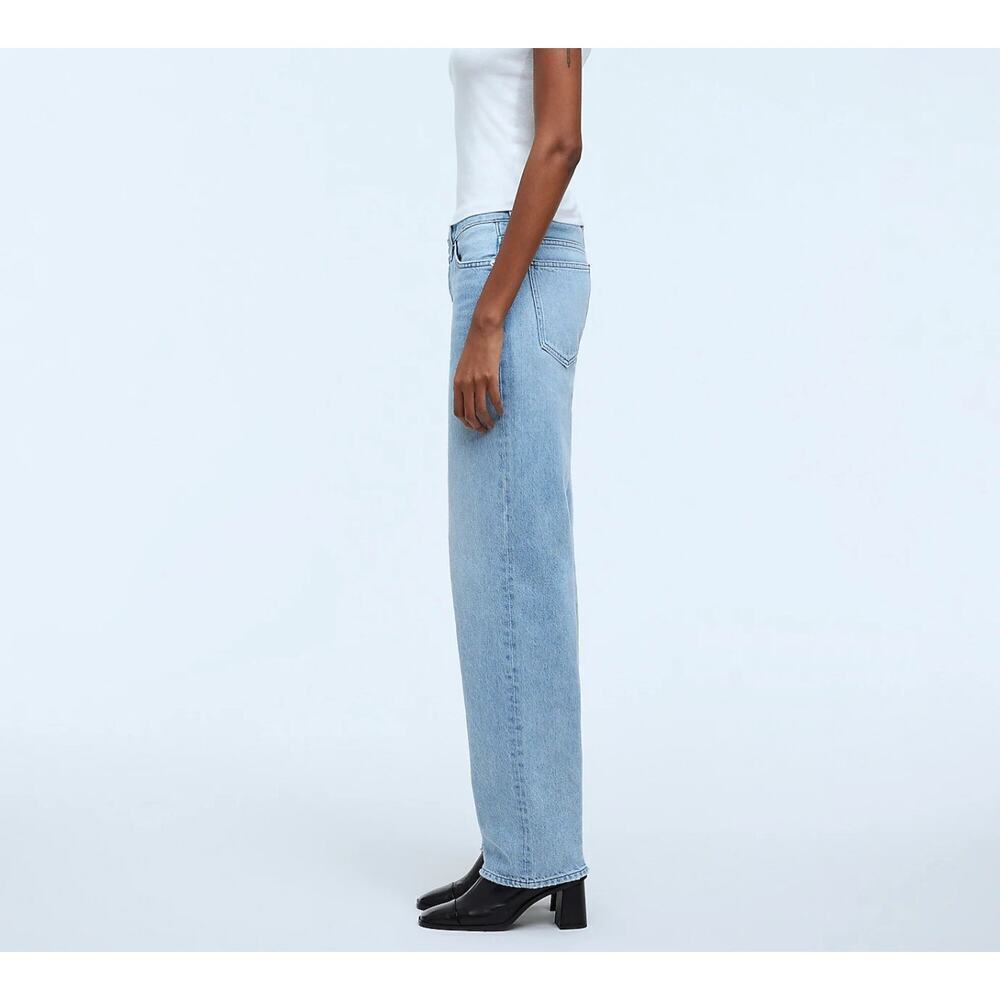 NWT Madewell Low-Slung Straight Jeans In Sevilla Wash Size 27 - Picture 2 of 11